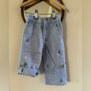 Janie and Jack - Button Cuff Anchor Pant - 12-18 Months